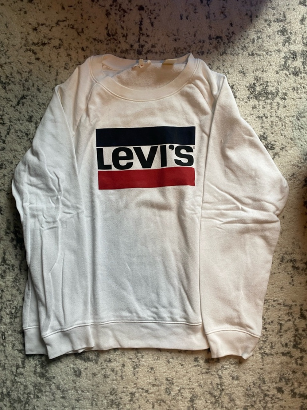 Levi's White Logo Crewneck Sweater - women’s